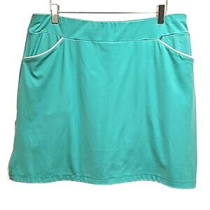Ruby Rd. Womens Teal 2 Front & 2 Back Pocket Elastic Waist Athletic Skort Size M